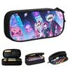 Murder Drones Cartoon Pencil Case Anime Black Comedy Pen Bag for Student Large Storage Students School Zipper Pencilcases