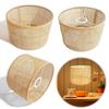 E27 Rattan Lampenschutz Rattan Tischlampenschirm Boho Rattan Lampenschutzabdeckung für Tischlampen Stehleuchte