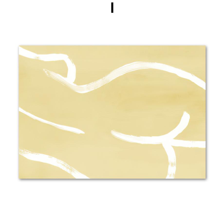 Yellow Grass Dahlia Daisy Sunflower Car Line Pose Wall Art Prints Canvas Painting Nordic Poster Decor Pictures For Living Room