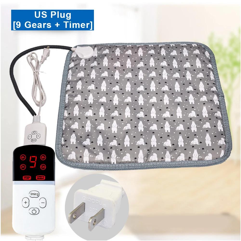 30-50°C Waterproof Adjustable Electric Blanket Pet Heating Pad With Timer Anti-bite Tube  Cat Dog Heated MatSleeping Supplies