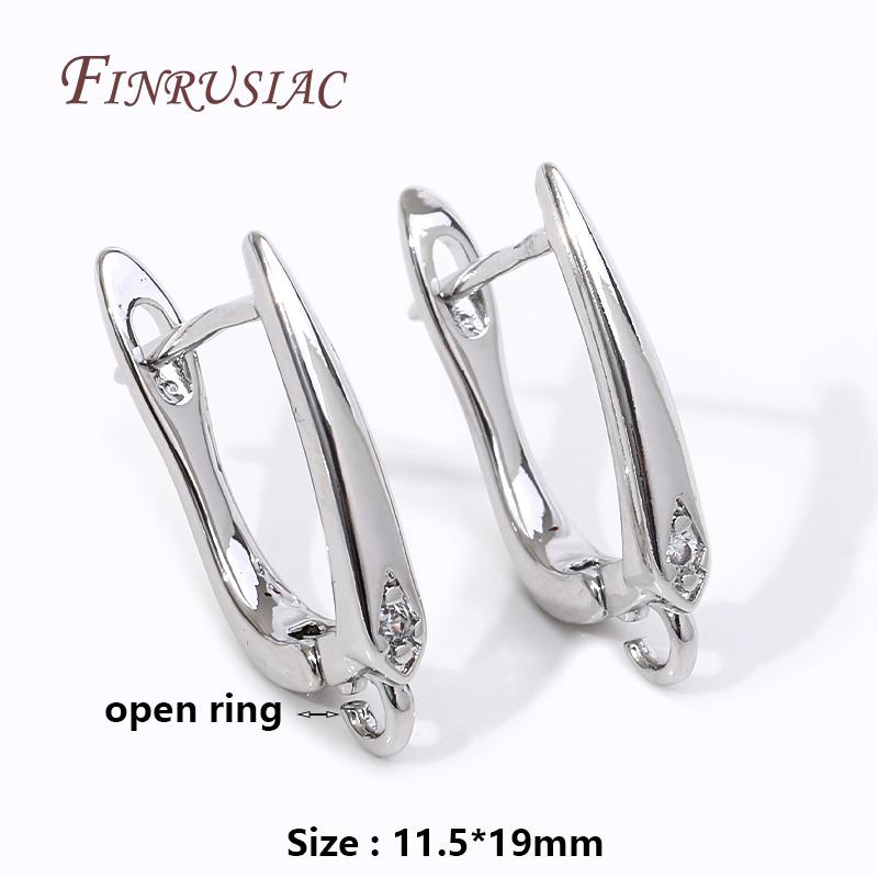 18K Gold Plated Anti-Allergy Earring Hooks Basic Copper Earwire Fastener Accessories For DIY Women's Earring Making Supplies