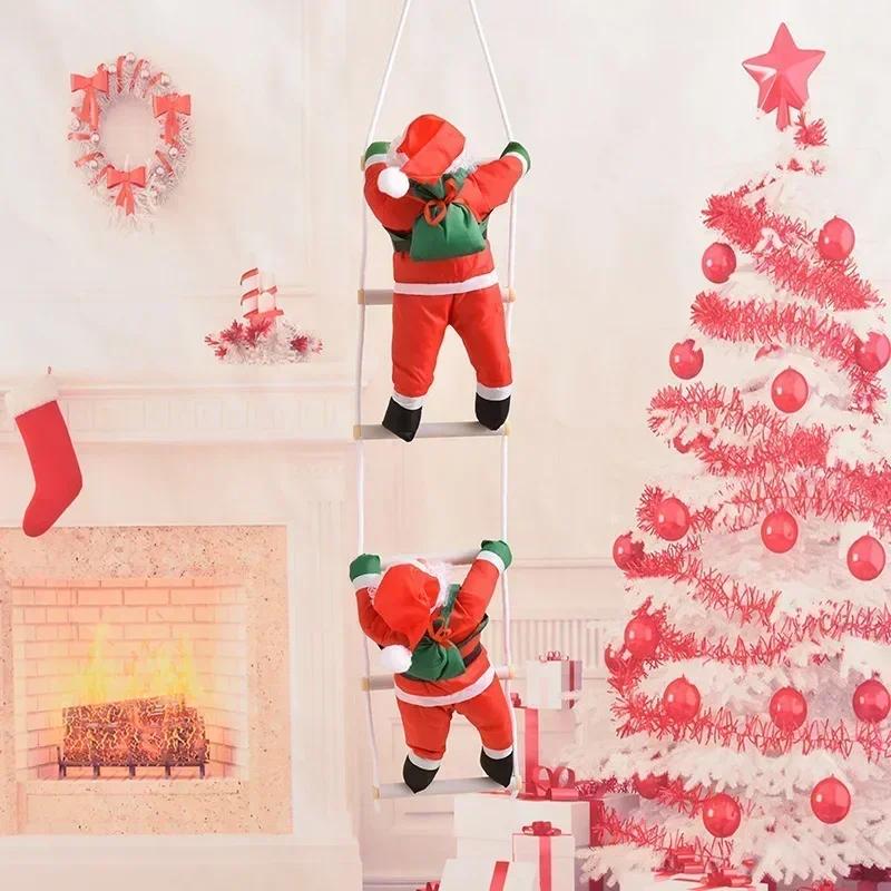 Santa Claus Ladder Doll Christmas Tree Hanging Decoration Interior Door Wall Christmas Pendant Christmas Gift
