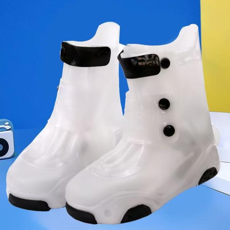 Children Rain Shoe Cover Waterproof Rainproof PVC Galoshes Anti Slip Rain Boot Covers For Toddler Kid Outdoor Activity