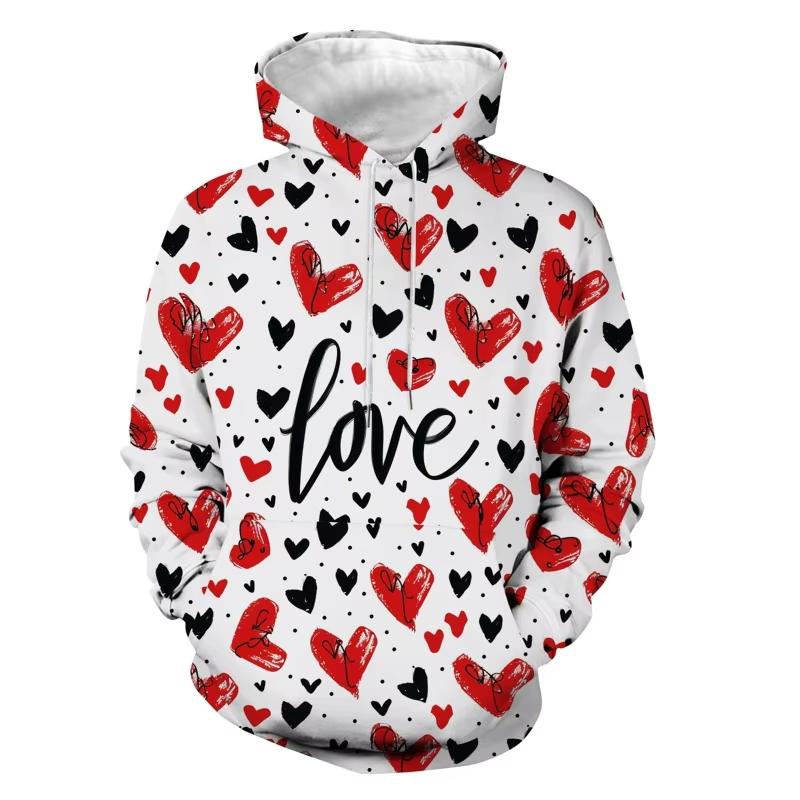 Valentine's Day Couple 3D Printed Hoodies Casual Harajuku Streetwear Men Women Kid Pullover Sweatshirts