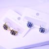 Dreamy Blue Zircon Snowflake Ear Cuffs - Luxurious & Versatile Christmas Earrings