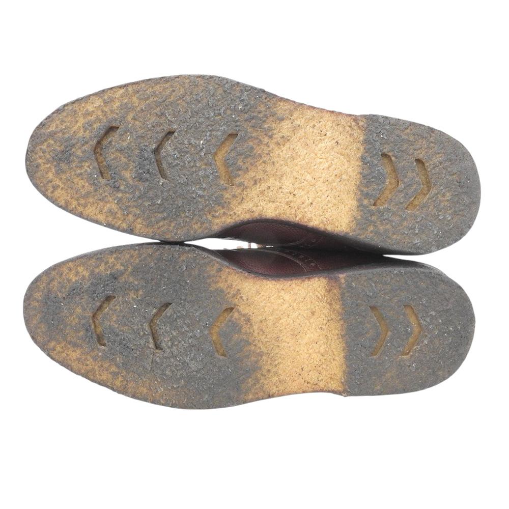 TAKEO KIKUCHI Leather short boots for men, brown, size 25 1/2 shoes 25.5 BrownUsed