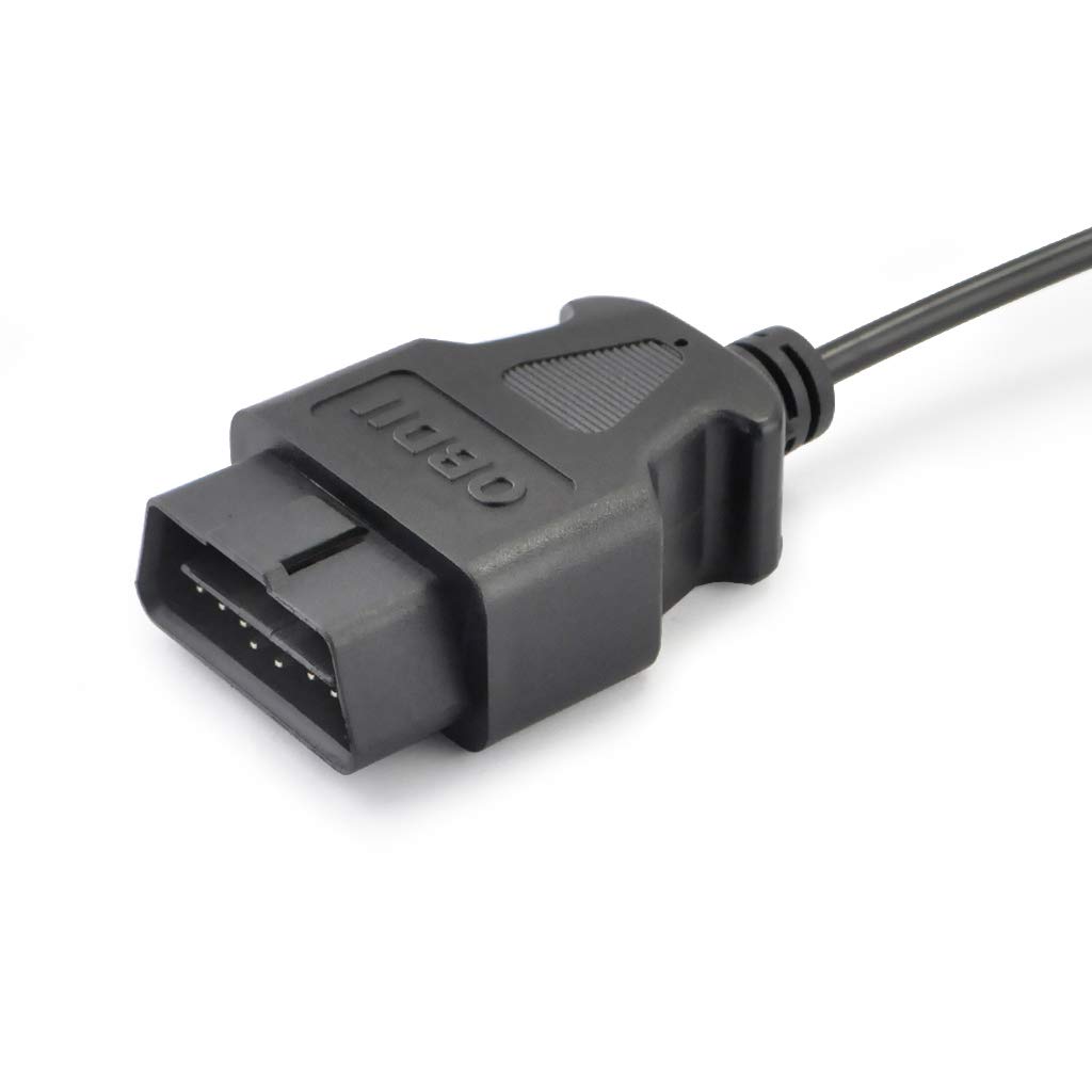 OLLGEN 1.5m/5ft Car OBDII Vehicle ECU Emergency Power Cable Car Memory Saving DC Power OBD Male Connector Cable Adapter