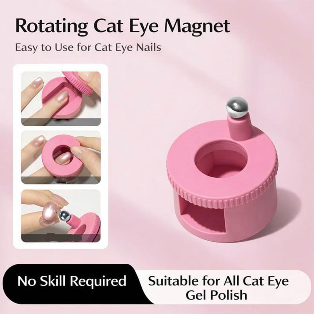 Rotating Cat Eyes Nail Magnet Wide Light Glass Bead Effect Multifunctional Automatic Nails Art Magnetic Gel Nail Polishing