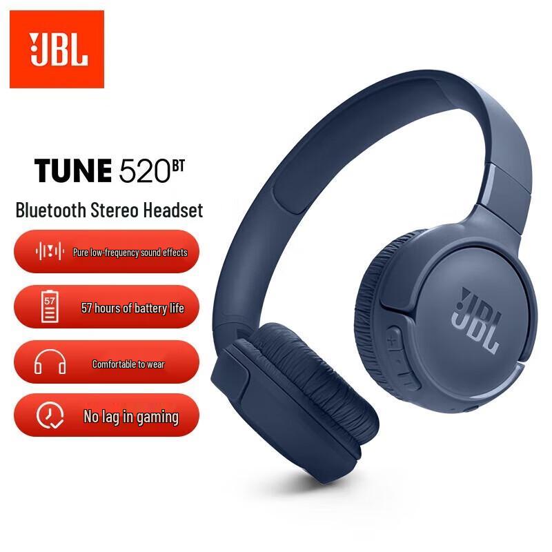 

JBL TUNE520BT Wireless Bluetooth On-Ear Headphones