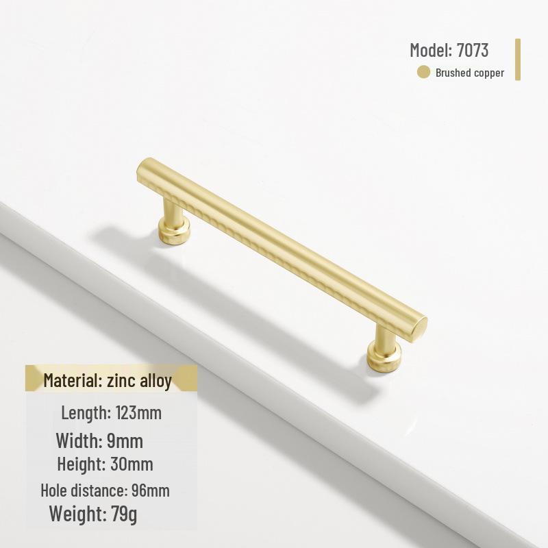 French Modern Gold Zinc Alloy Cabinet Handle