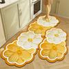 Oil Painting Flower Kitchen Oil-absorbent And Dirt-resistant Floor Mat Bathroom Toilet Absorbent Non-slip Floor Mat