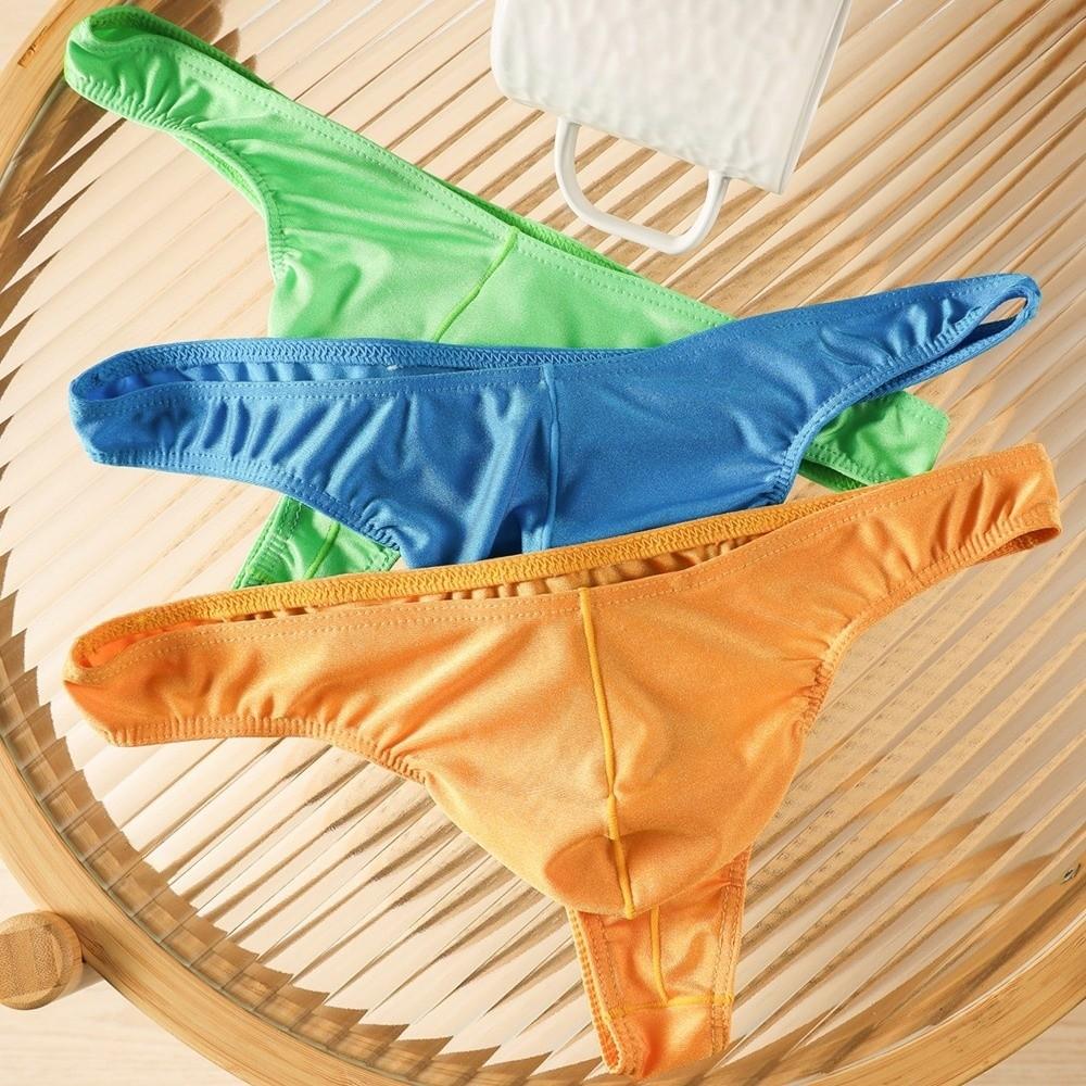 Underpants Men's Panties Low Waist Male Briefs Soft Men Ice Silk Thongs Sports