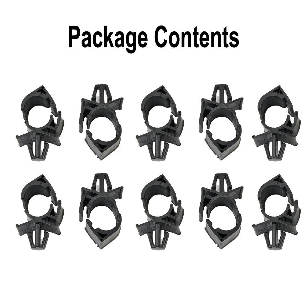 Route Fasteners Clips Clamp Cable Black Plastic Fender Bumper Wire Harness