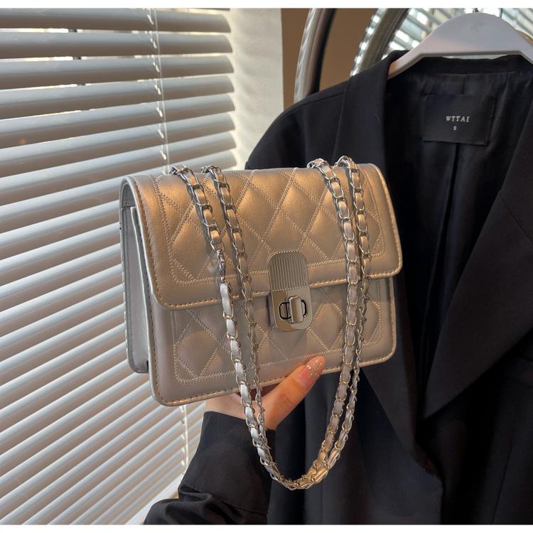 Premium diamond small bag 2025 new women's bag fashion versatile messenger bag small fragrant wind chain commuter shoulder bag