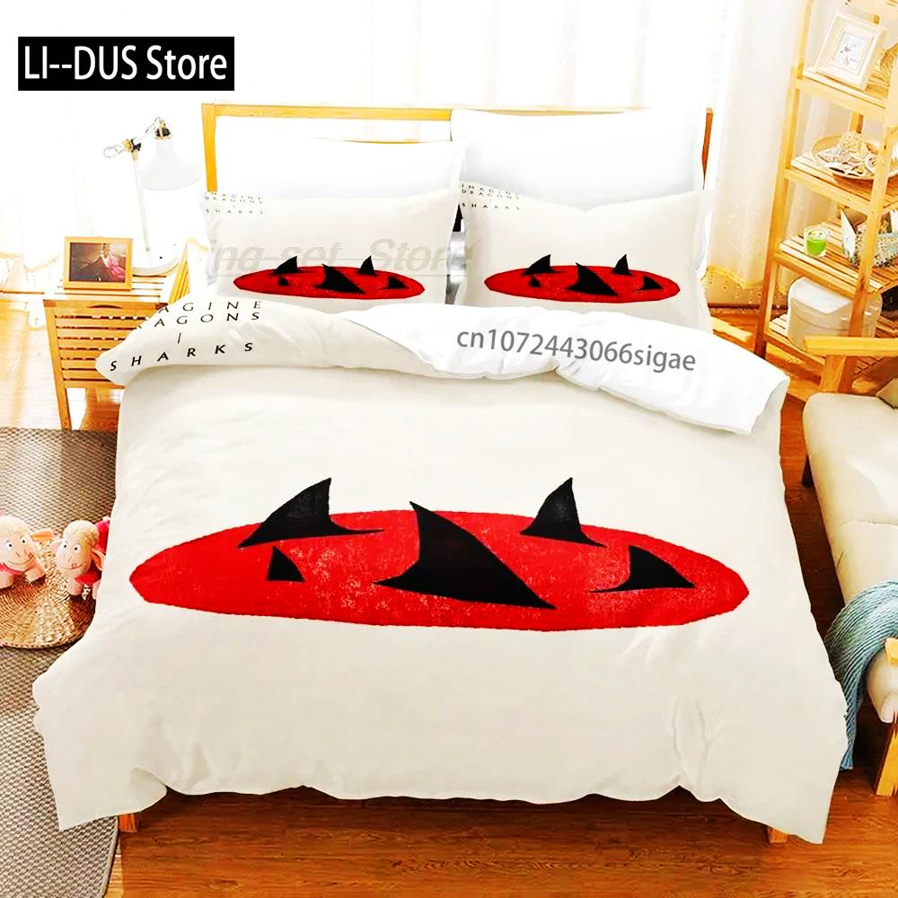 2024 Imagine Dragons Single Double 3D Printed Bedding Set For Boys Bedroom Queen King Size Quilt Cover Pillowcase