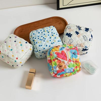Florale Aufbewahrungstasche für Damenbinden, Taschen für Damenbinden für Mädchen, Kosmetiktasche, Geldbörse, Kartentasche, Reise-Kosmetik-Organizer