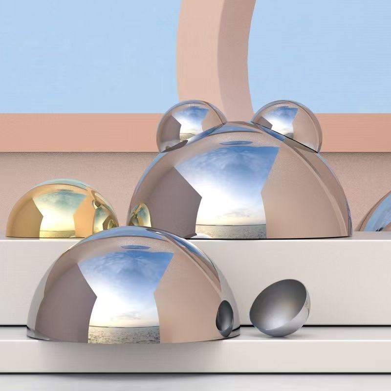 Stainless Steel Half Sphere, Smooth Finish, Spherical Decoration, Suitable for Various Venues, Holiday Decorations, Ornaments
