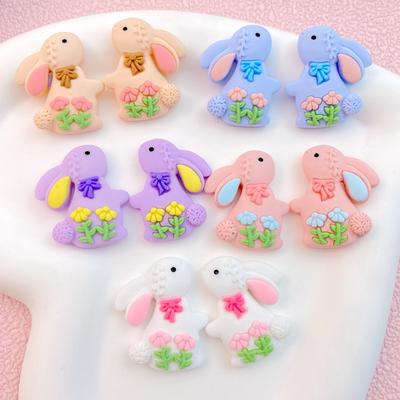 Lot de 10 paires de nœuds papillon en pétales de rose, lapin, pour la Saint-Valentin. Figurines à dos plat, style dessin animé, pour scrapbooking et loisirs créatifs. Accessoires de décoration et de loisirs créatifs.
