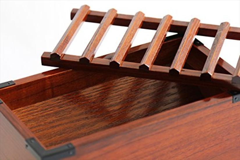 Yamako Good Luck Offering Box Premium Wood Grain Size Height 13 X Width 23 X Depth Money Box Shinto Shrine Purification (Large) Approx. (cm) 13.2