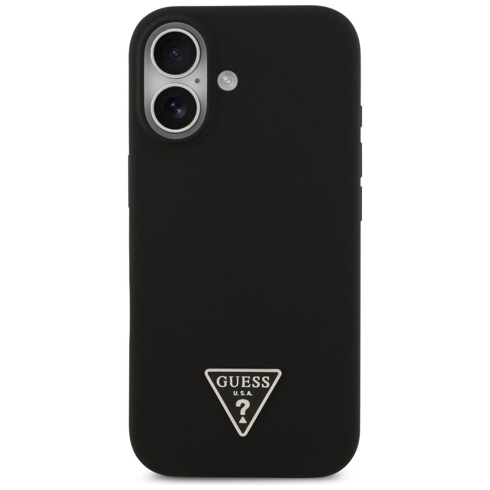 Guess Silicone Triangle Logo MagSafe Case for iPhone 17 Black