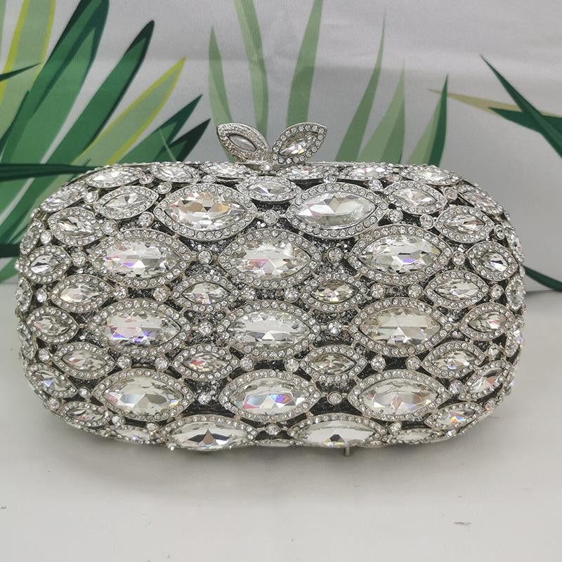 Große grüne Diamant-Abend-Kupplungstasche WHTUOHENG Strass-Hochzeitstasche Damen Kristall-Handtaschen Hochzeitsfeier-Tasche Abend-Geldbörse