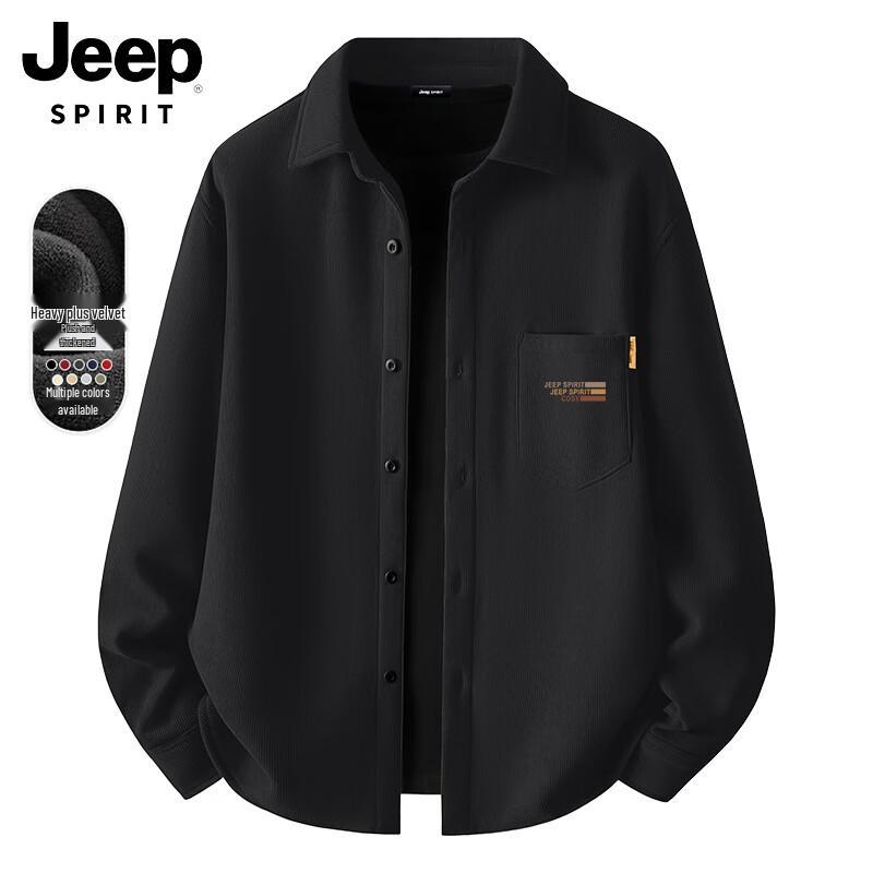 JEEP SPIRIT Men s Thermal Corduroy Long-Sleeve Shirt L