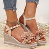 Fashion Sandals for Women Designer Flower Decorated Sandal Fashion Casual Sandals Women's Wedges Heel Platform Sandal Sandalias De Mujer