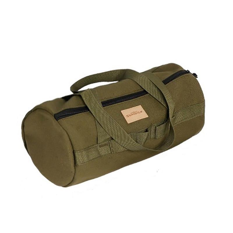 

Portable Camping Tent Pegs Bag Cylindrical Stake Storage Backpack Portable Miscellaneous Bag Storage Box Toolkit зелёный