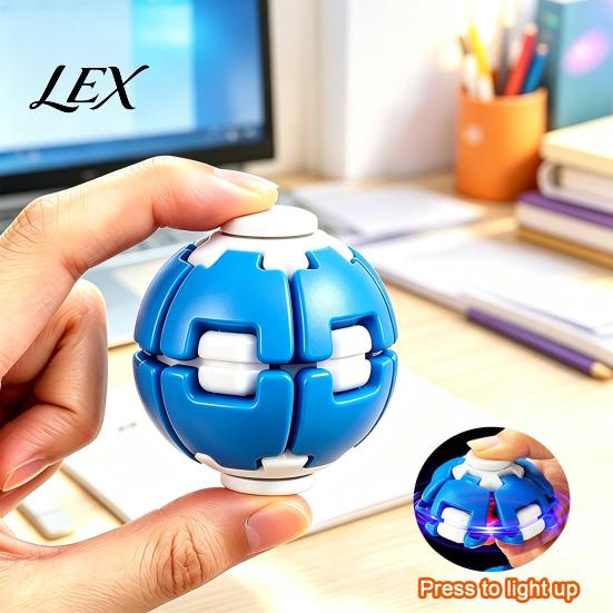 Party Bag Fillers Press to Spin Fidget Ball, Transformable Spinner Sensory Stress Relief Pocket Sized Games Toy for Adults Teens, Anxiety Focus
