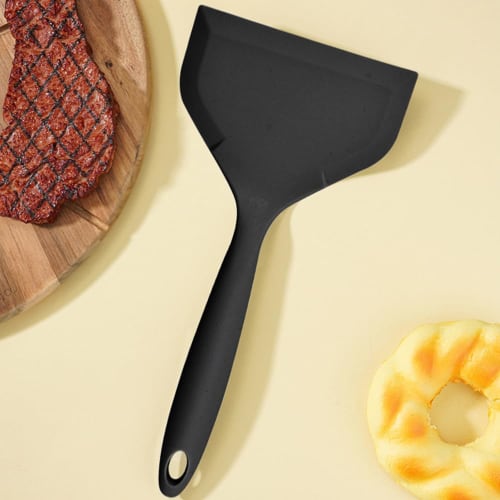 CHANGJIQ Okonomiyaki Spatula, Silicone Spatula Turner, Wide Omelette Spatula, Pancake Spatula, Cookware, Non-Stick, Multipurpose, Heat-Resistant, for