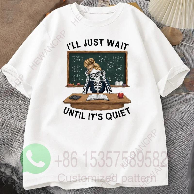 Teacher Skeleton T Shirt Humorous Classroom Summer Tracksuit Mens Round Neck Pullover Shortsleeved Tops Casual Sportswear