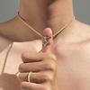 Golden Lucky Star Pendant Necklace, Simple INS Style Unisex Accessory, Perfect Gift for Casual Wear, High-quality Craftsmanship Fashion Accessory