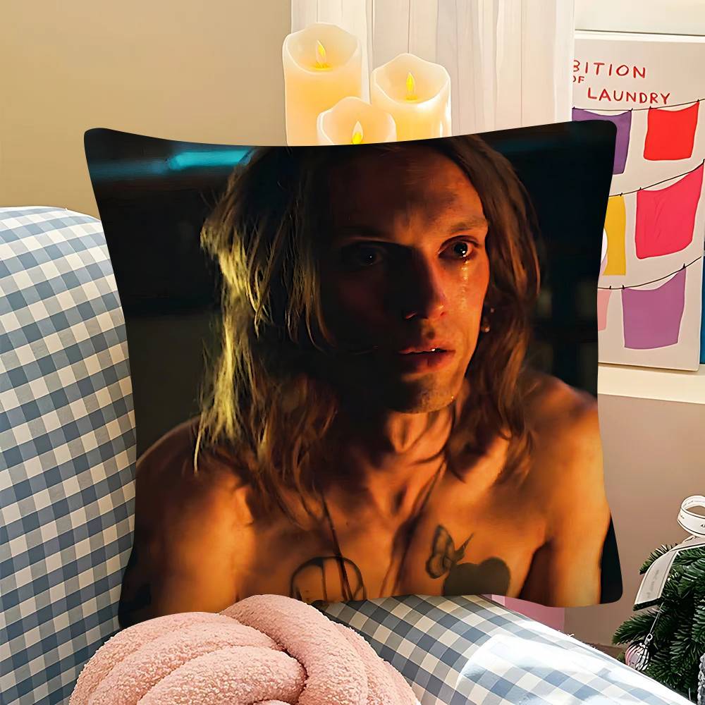 pc Actor JJamie Campbell Bower Pillow Case Fashion Square Pillowcase Bedroom Sofa Room Ins Decoration Leisure