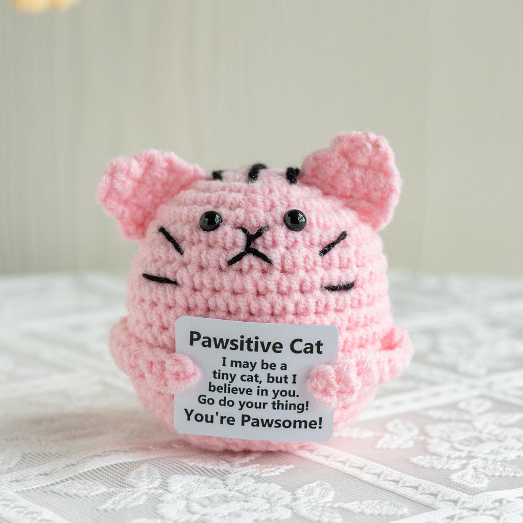 Vtipná háčkovaná panenka žraloka s pozitivní energií s přáním Domácí dekorace do pokoje Ručně pletená květinová ozdoba Včelka Vánoční dárky