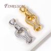 1-3Pcs/Lots Locks For Jewelry 18K Real Gold Plated Clasp For Bracelet,DIY Jewelry Making Supplies,Necklace Clasps Fasteners