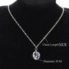 Galaxy Necklace: Solar System Planets & Moon Spherical Crystal Pendant