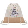 Sac Cabas - PLANETEE - Eléa « Elle Assure Grave ! » - Jute Naturel - Imprimé En France - Anses Solides
