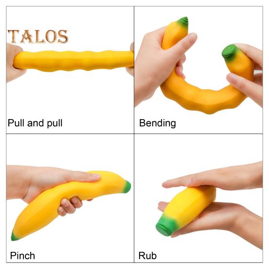 Stres Giderici Muz Sıkma Oyuncak Çocuklar Yetişkinler Esnek Dev Muz Duyusal Oyuncak Taşınabilir Hafif Sakinleştirici Meyve Fidget Oyuncak