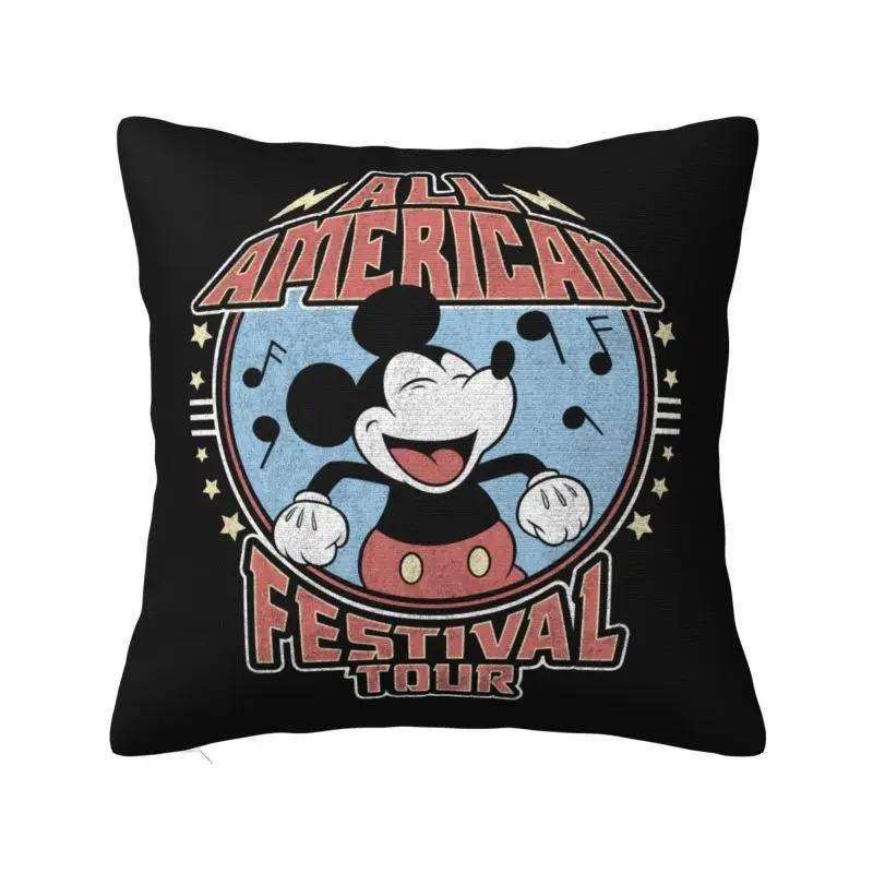 

Mickey Minnie Cushion Donald Duck Pumpkin Pie Car Square Pillow 16x16Inch