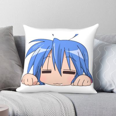 Konata Izumi Lucky Star Konata Izum Pillowcase Polyester Linen Velvet Printed Zip Decorative Pillow Case Sofa Cushion Cover