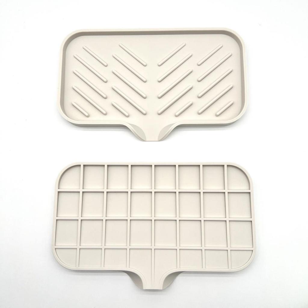 Multifunctional Silicone Soap and Sink Drain Mat - Non-slip, Water Collection Countertop Accessory
