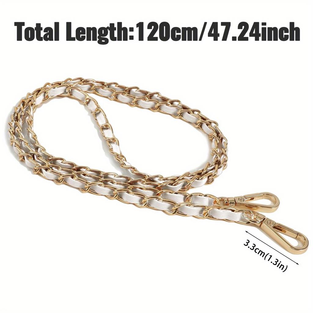 Metal Chain Purse Straps Replacement Crossbody, DIY Purse Chain Accessories, Crossbody Bag and Handbag Strap