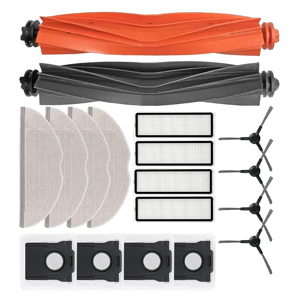 For Mova S20 Ultra / RLM71CE Robotic Vacuum Cleaner Roller Brush Side Brush Dust Bag Filter Mop Accessory Set