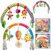 Baby Car Seat Clip Hanging Toy With Music And Colorful Fabric For Infant Development