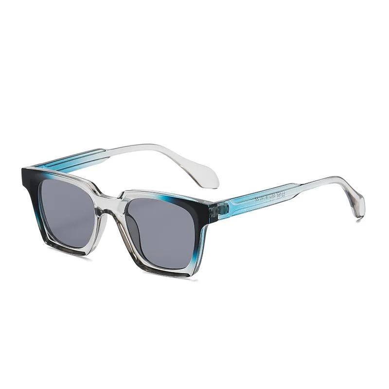 LNFCXI Fashion Rivet Square Sunglasses Women for Men Luxury Brand Designer Sun Glasses Punk Anti Blue Light Eyeglasses Frame