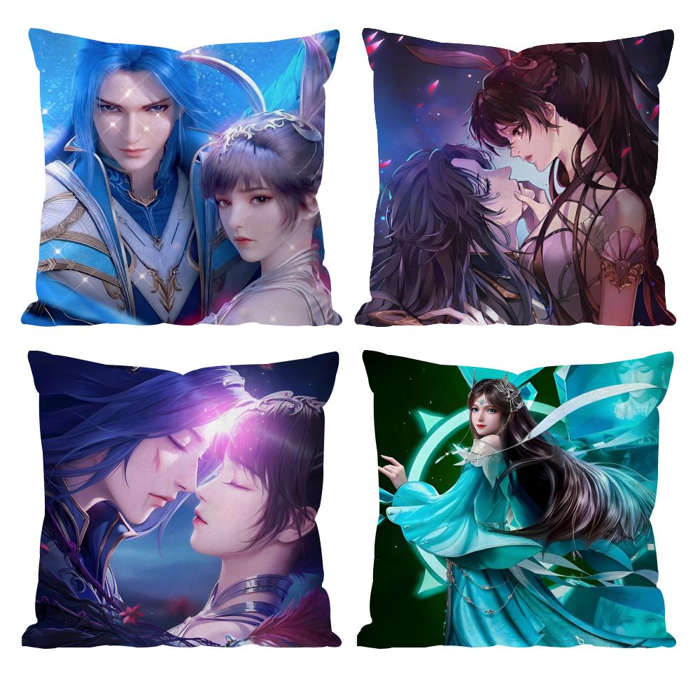 Soul Land Wiki Douluo Continent Cushion Cover Pattern Printed Pillowcase for Living Room Sofa Cushion Cover & Bedroom Decor