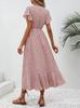 Bohemian Floral V-Neck Short Sleeve Wrap Dress with Belt