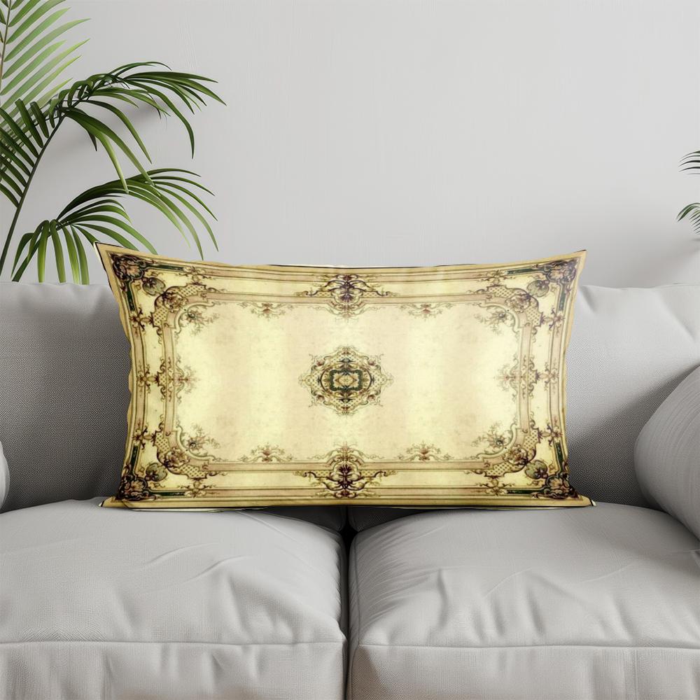 Décoration d'Intérieur Motif Oriental Housse de Coussin Rectangulaire Convient Pour Canapé Chambre à Coucher Voiture Housse de Coussin Coussin Carré Coussin de Dossier Rectangulaire 40x60cm