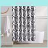Elegant Mosaikdesign Badrumsgardin Med Vattentätt Polyestertyg För Moderna Hem