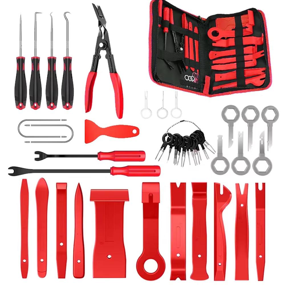 Auto Trim Puller Tool Kit Car Trim Removal Tool Set Plastic Pry Tools for Panel Door Audio Auto Clip Pliers Fastener Remover Set